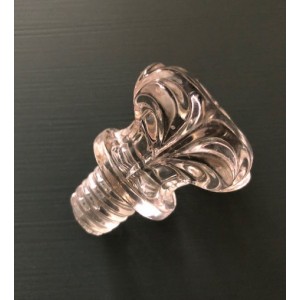 Victorian Glass Cupboard Knobs - Clear - Screw Fit - Set/15